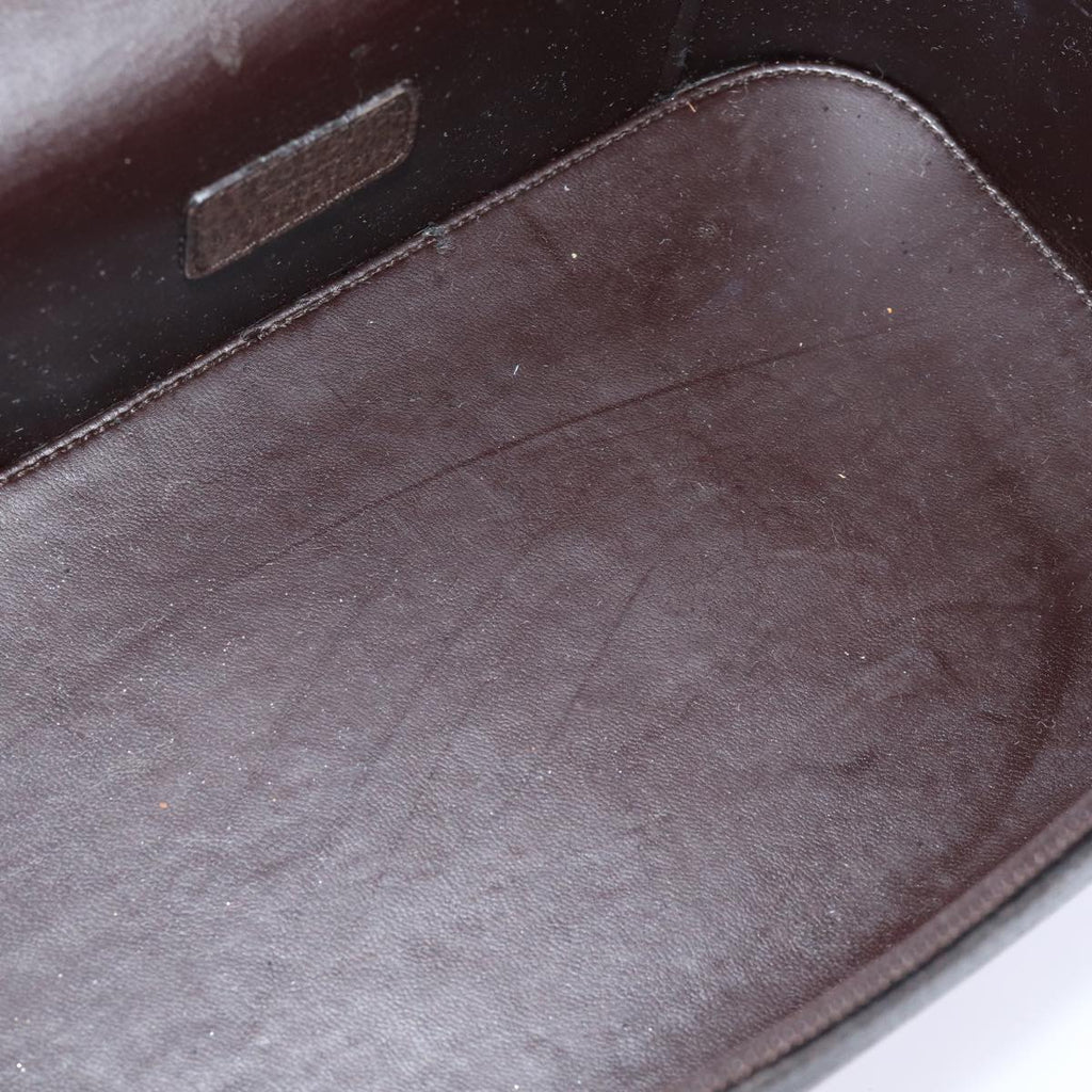 GUCCI Vanity Cosmetic Pouch Leather Brown 039 1705 0710 bs15335