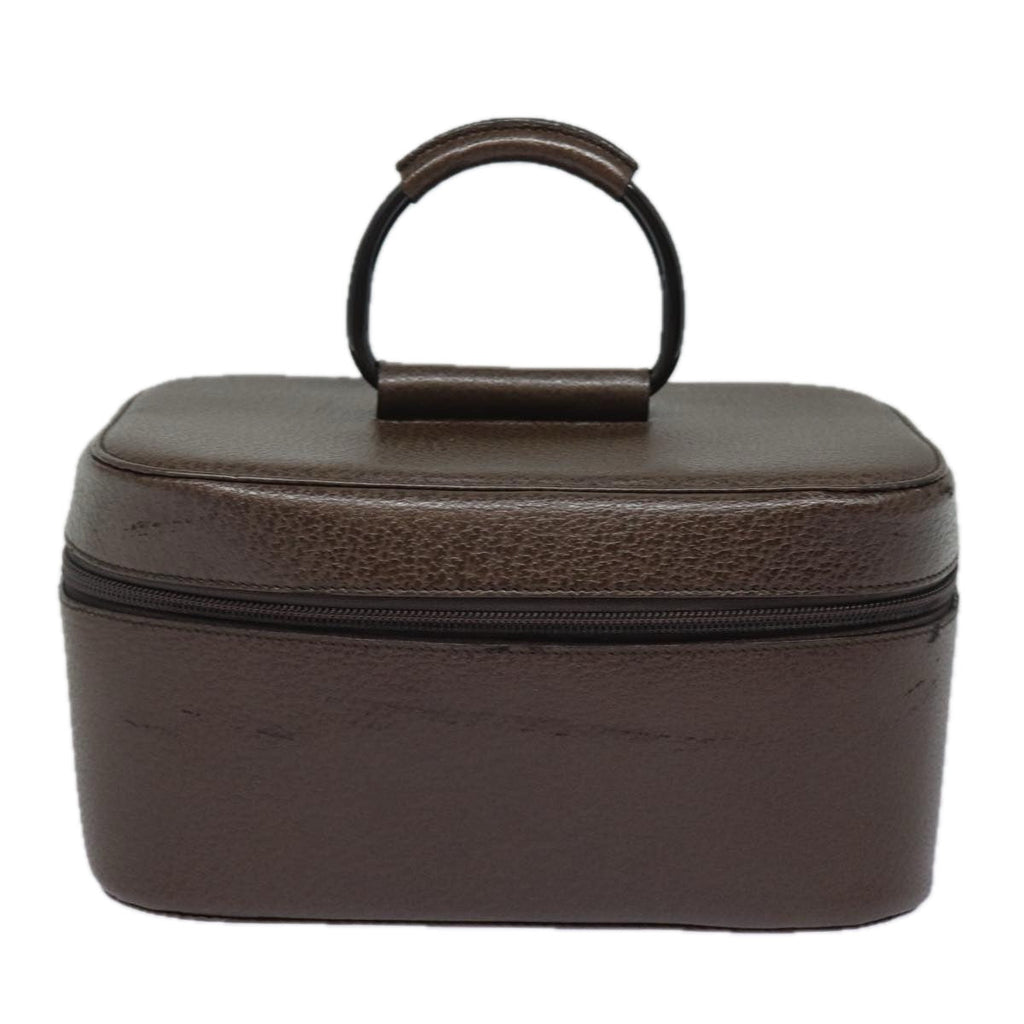 GUCCI Vanity Cosmetic Pouch Leather Brown 039 1705 0710 bs15335