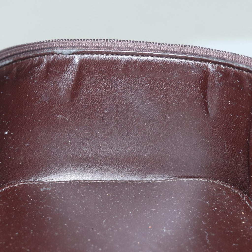 GUCCI Vanity Cosmetic Pouch Leather Brown 039 1705 0710 bs15335