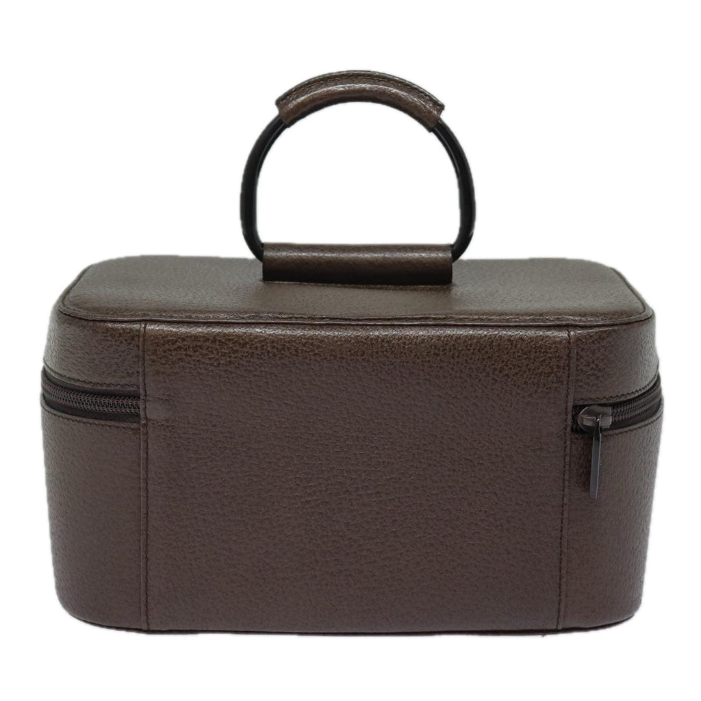 GUCCI Vanity Cosmetic Pouch Leather Brown 039 1705 0710 bs15335