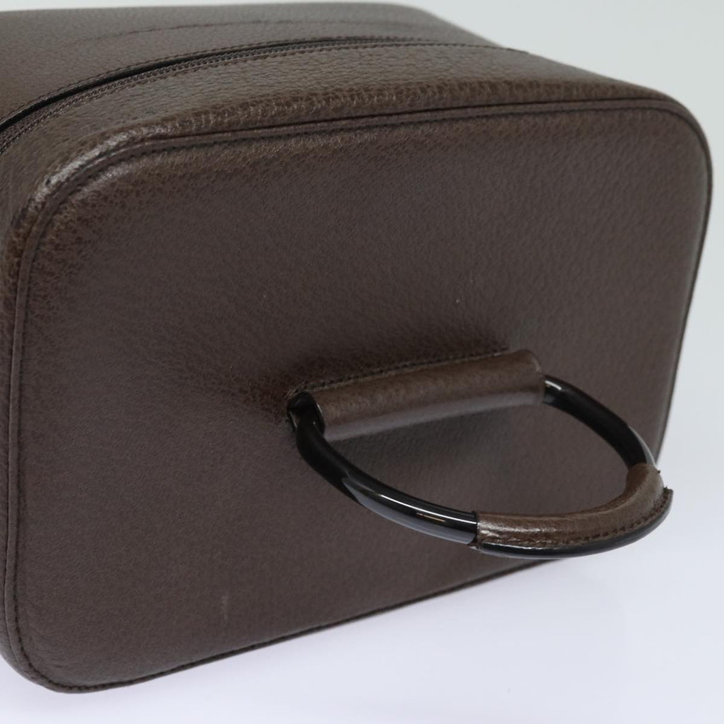 GUCCI Vanity Cosmetic Pouch Leather Brown 039 1705 0710 bs15335