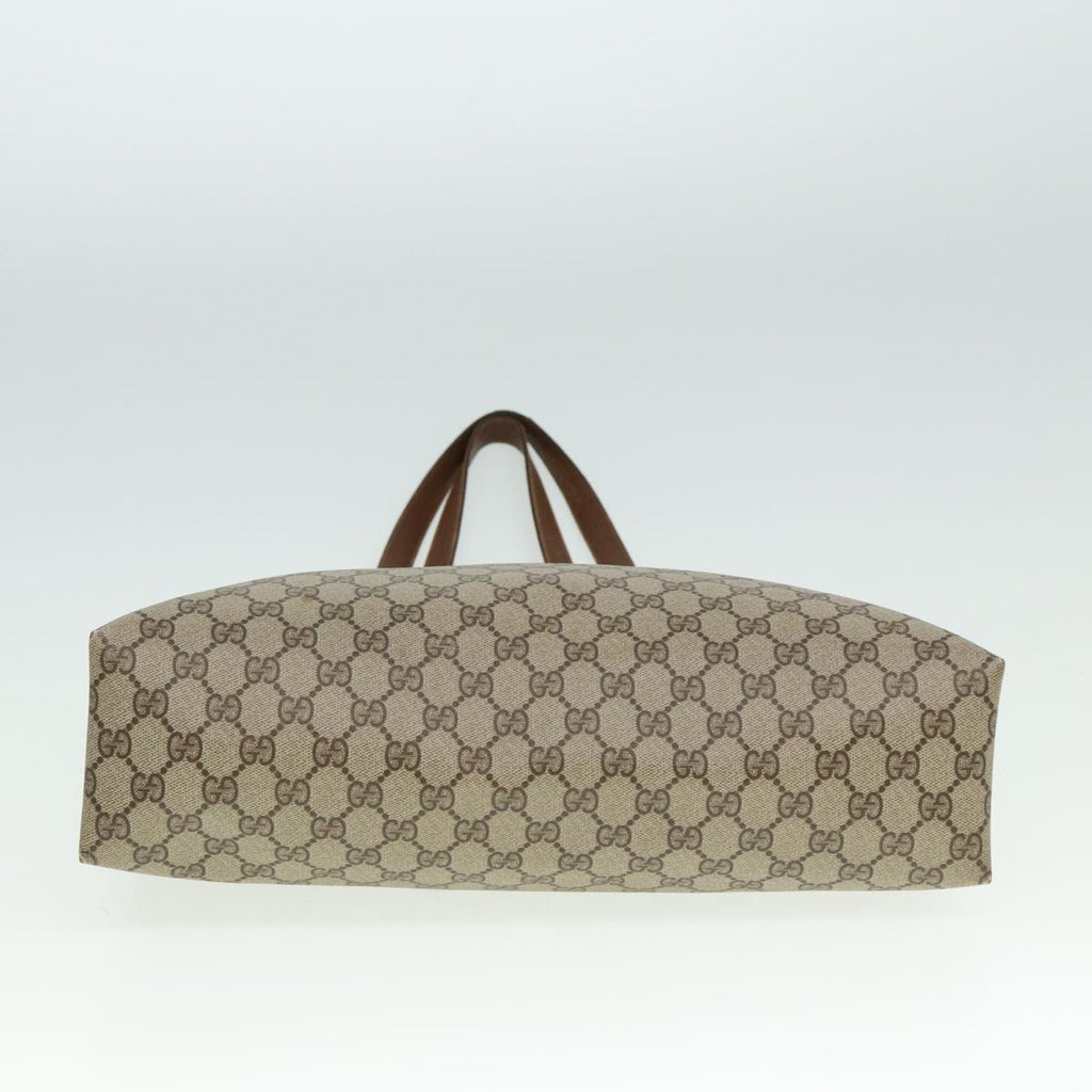 GUCCI GG Supreme Web Sherry Line Tote Bag PVC Beige Red 39 02 091 bs15336