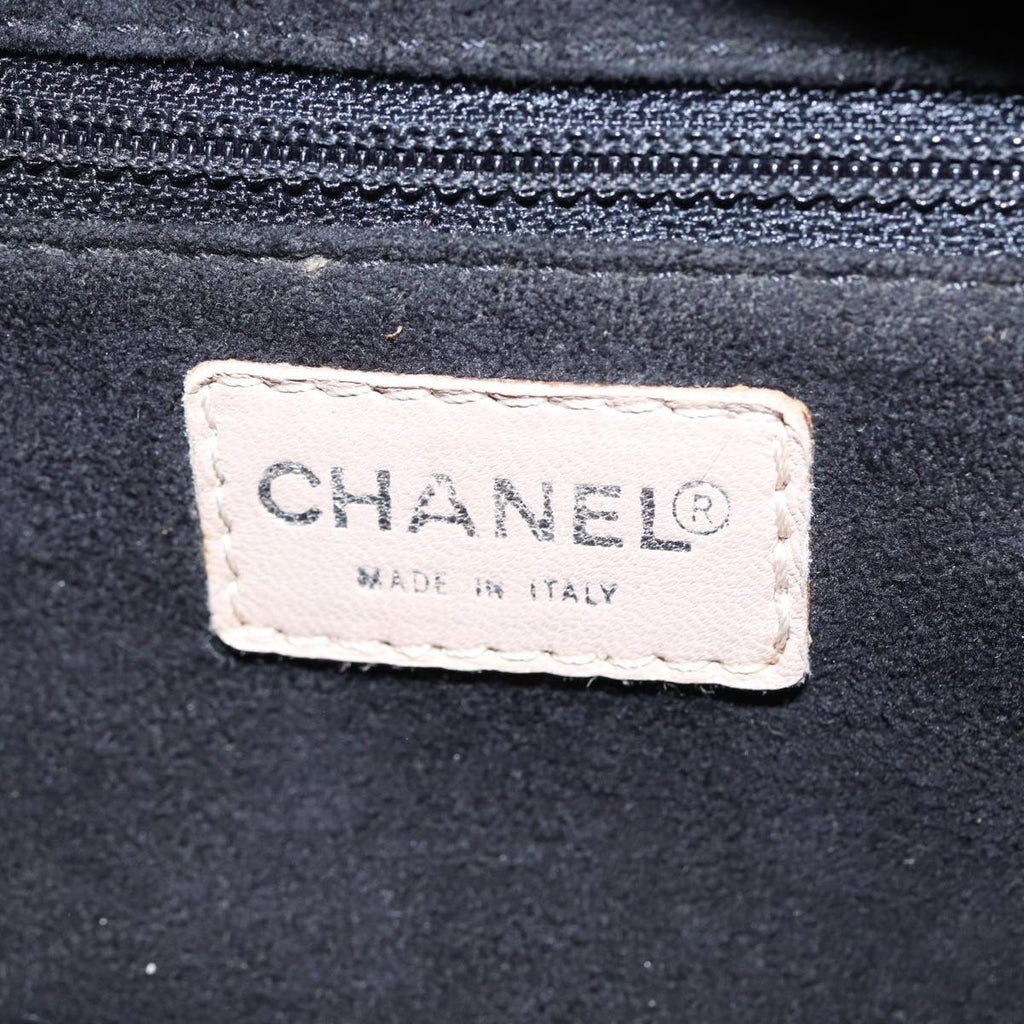 CHANEL Choco Bar Hand Bag Patent leather Yellow CC bs15398