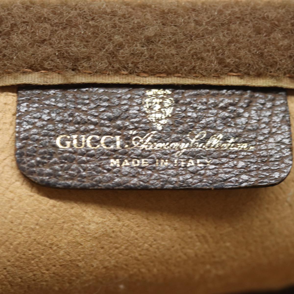 GUCCI GG Supreme Web Sherry Line Clutch Bag PVC Beige 84 01 001 bs15432