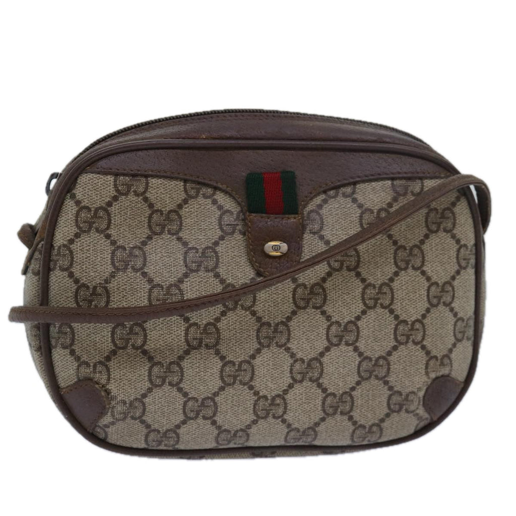 GUCCI GG Supreme Shoulder Bag PVC Leather Beige 89 02 066 bs15441
