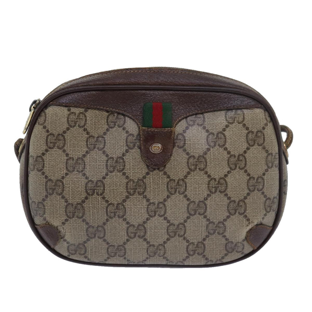 GUCCI GG Supreme Shoulder Bag PVC Leather Beige 156 02 066 bs15442