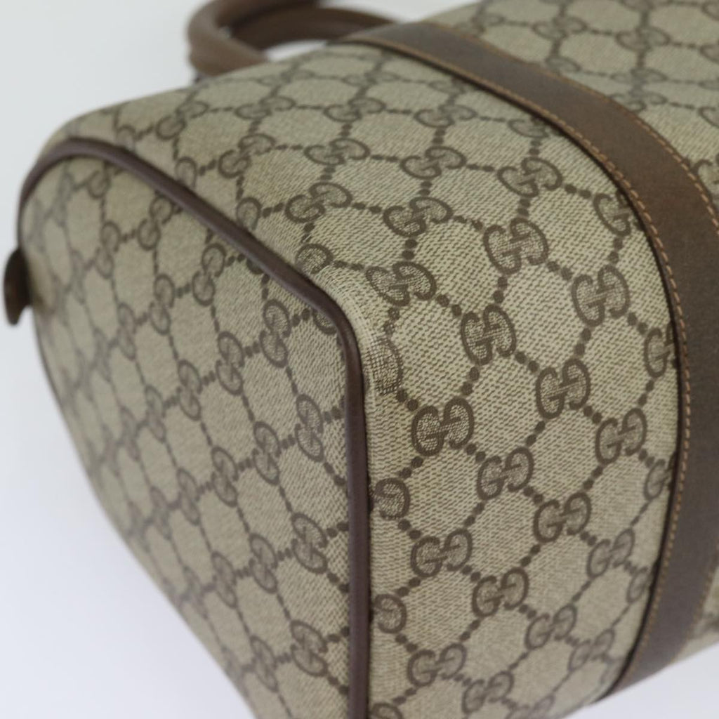 GUCCI GG Supreme Web Sherry Line Boston Bag PVC Beige 40 02 007 bs15457