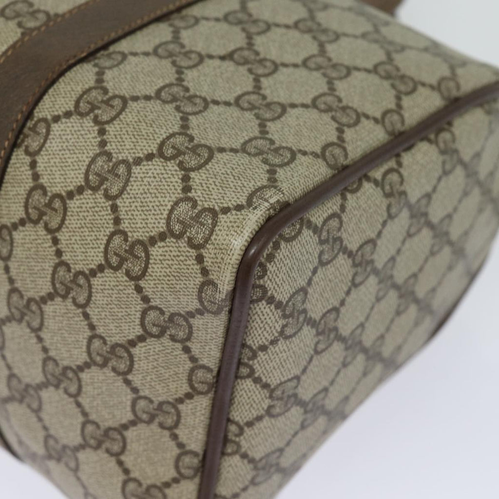 GUCCI GG Supreme Web Sherry Line Boston Bag PVC Beige 40 02 007 bs15457