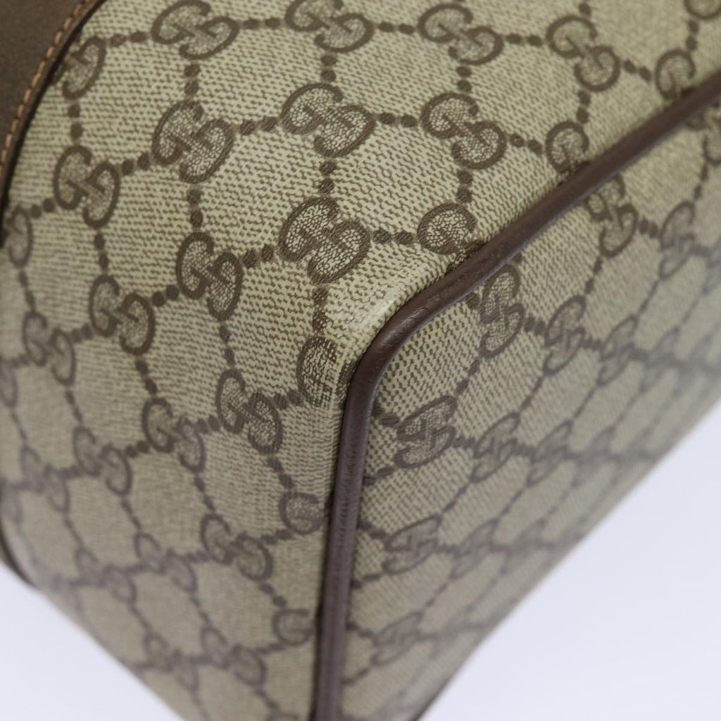 GUCCI GG Supreme Web Sherry Line Boston Bag PVC Beige 40 02 007 bs15457