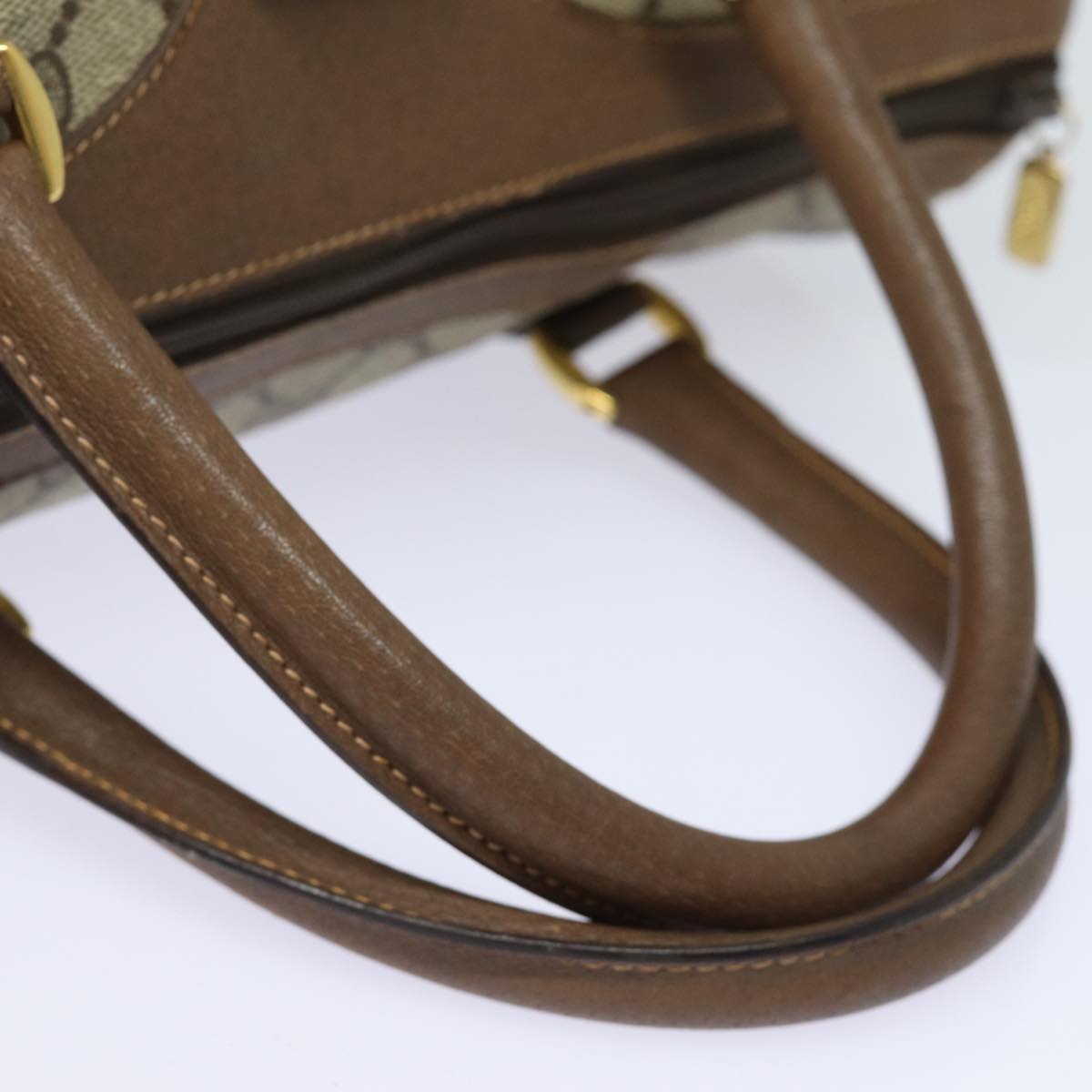 GUCCI GG Supreme Web Sherry Line Boston Bag PVC Beige 40 02 007 bs15457