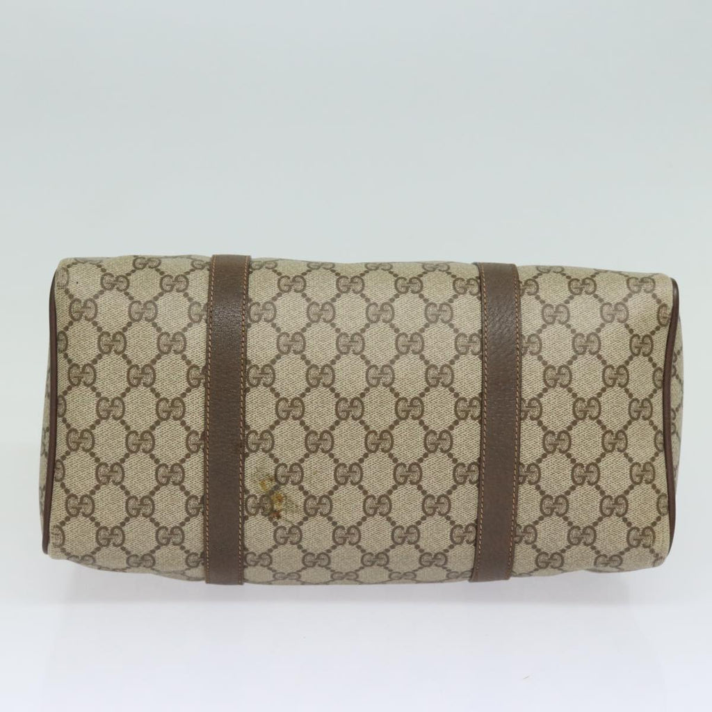 GUCCI GG Supreme Web Sherry Line Boston Bag PVC Beige 40 02 007 bs15457