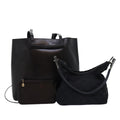 GUCCI GG Canvas Shoulder Bag Leather 2Set Brown Black bs15480