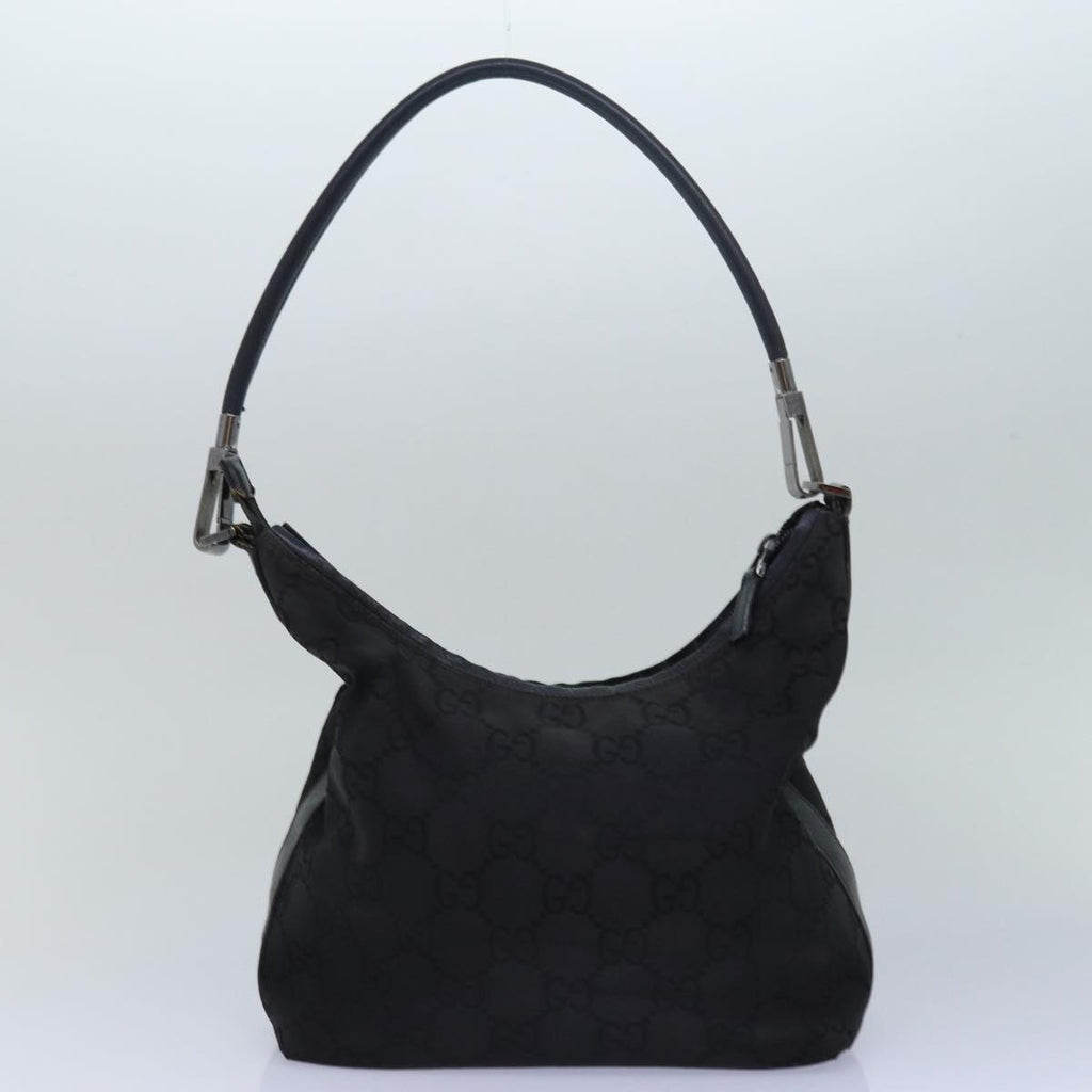 GUCCI GG Canvas Shoulder Bag Leather 2Set Brown Black bs15480