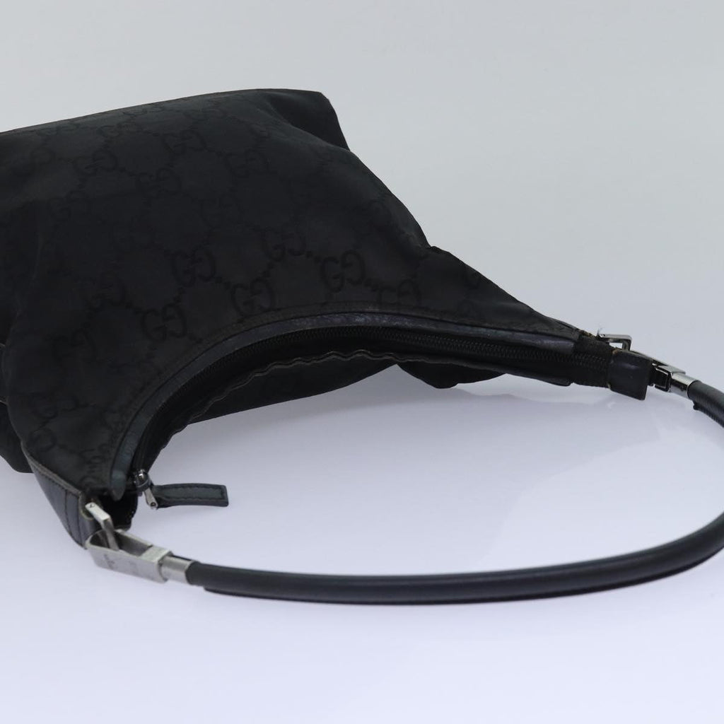GUCCI GG Canvas Shoulder Bag Leather 2Set Brown Black bs15480