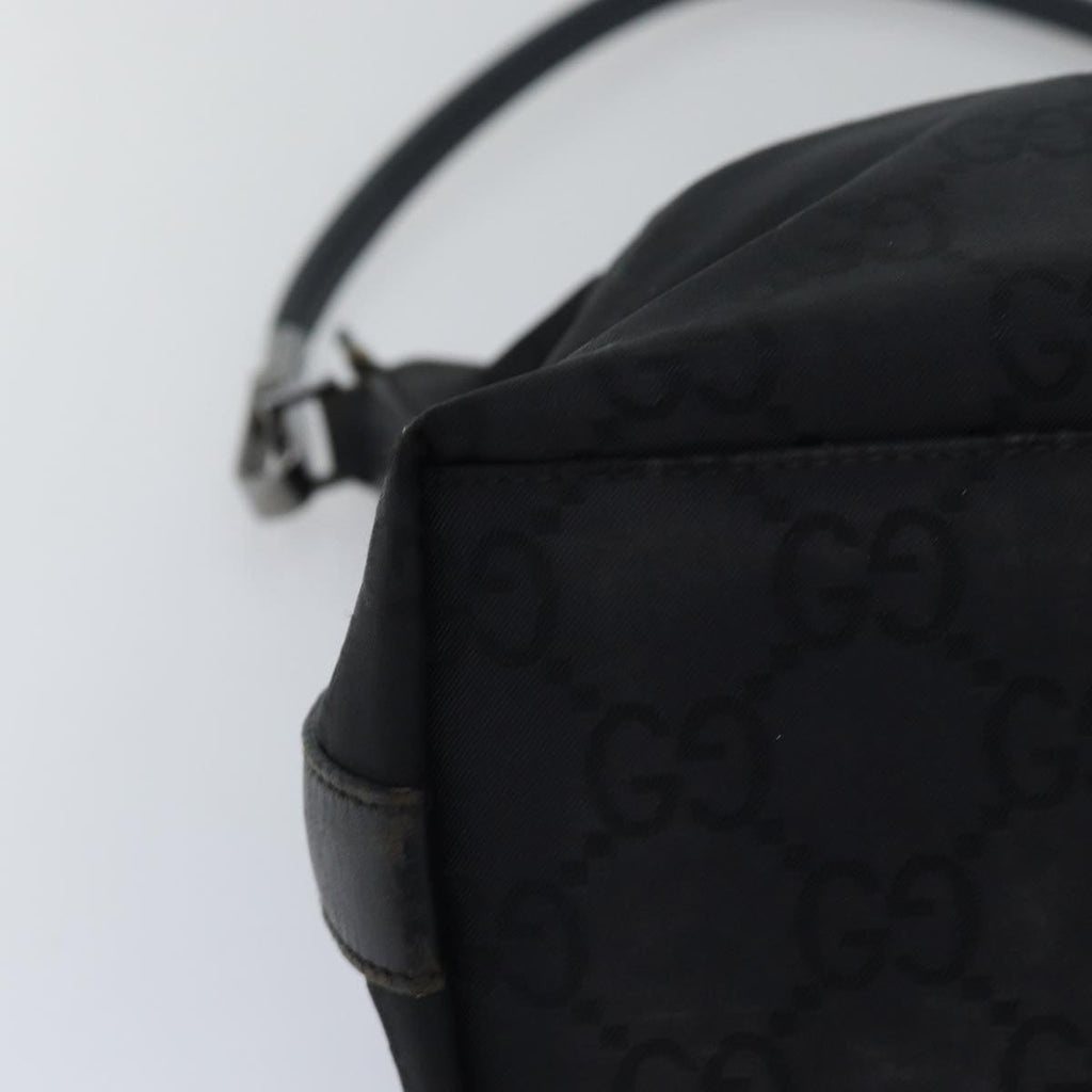 GUCCI GG Canvas Shoulder Bag Leather 2Set Brown Black bs15480