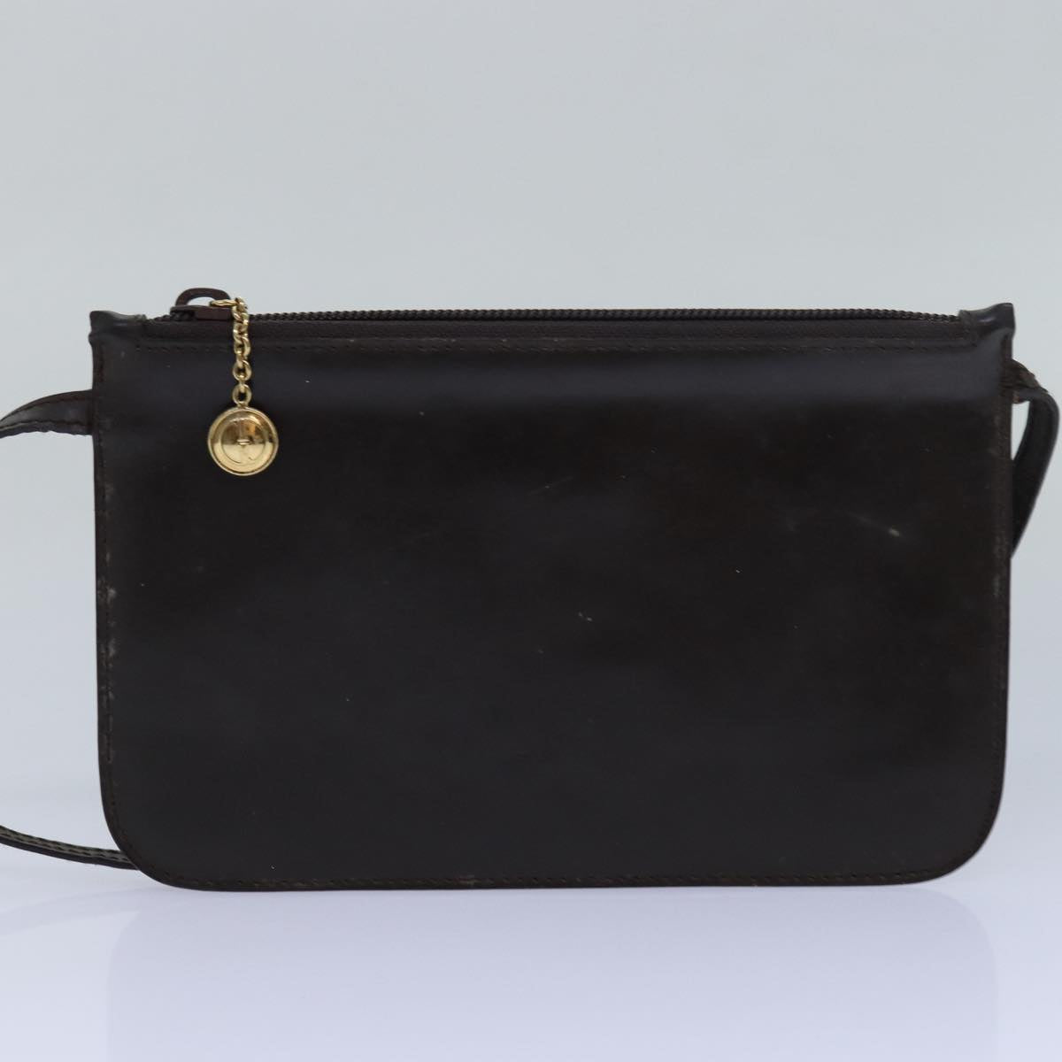 GUCCI GG Canvas Shoulder Bag Leather 2Set Brown Black bs15480