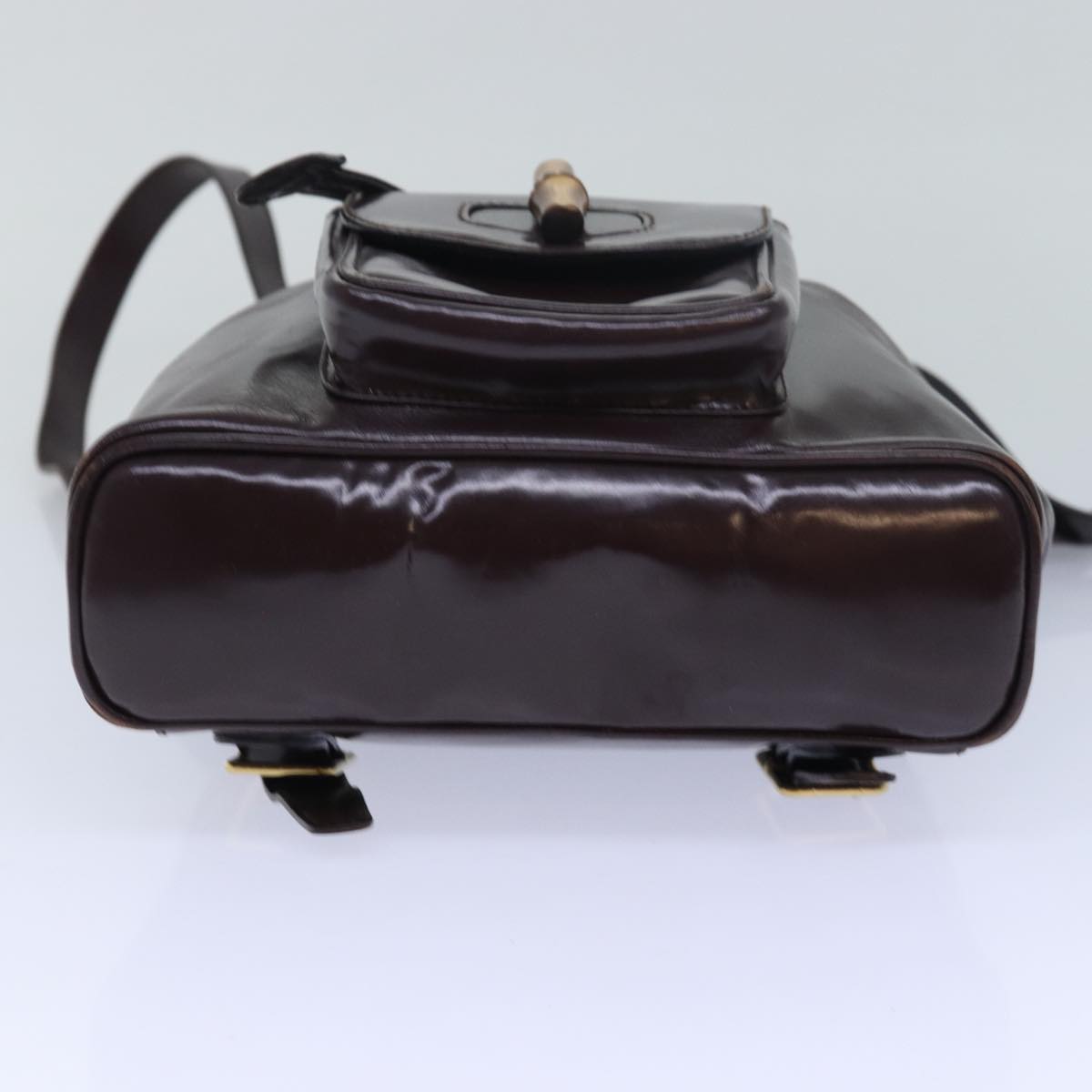 GUCCI Bamboo Shoulder Bag Leather Brown bs15496