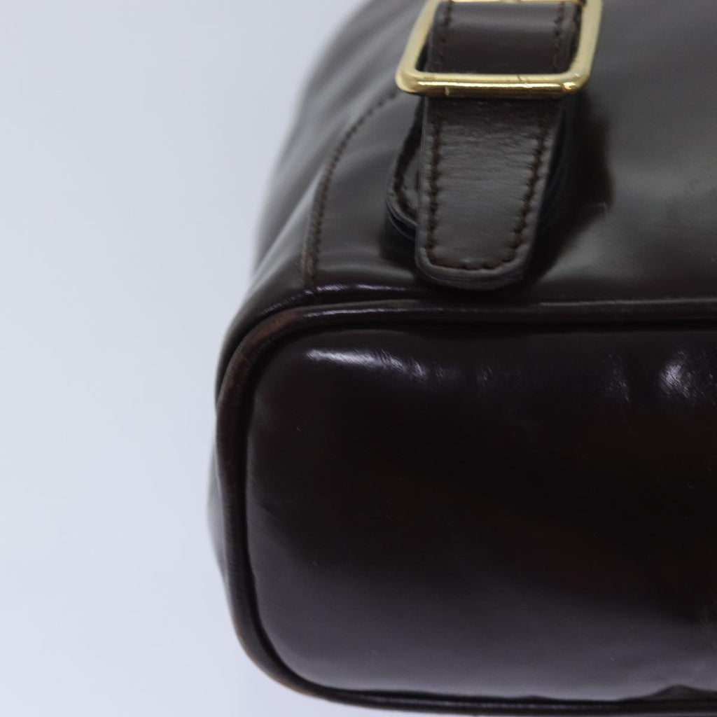 GUCCI Bamboo Shoulder Bag Leather Brown bs15496