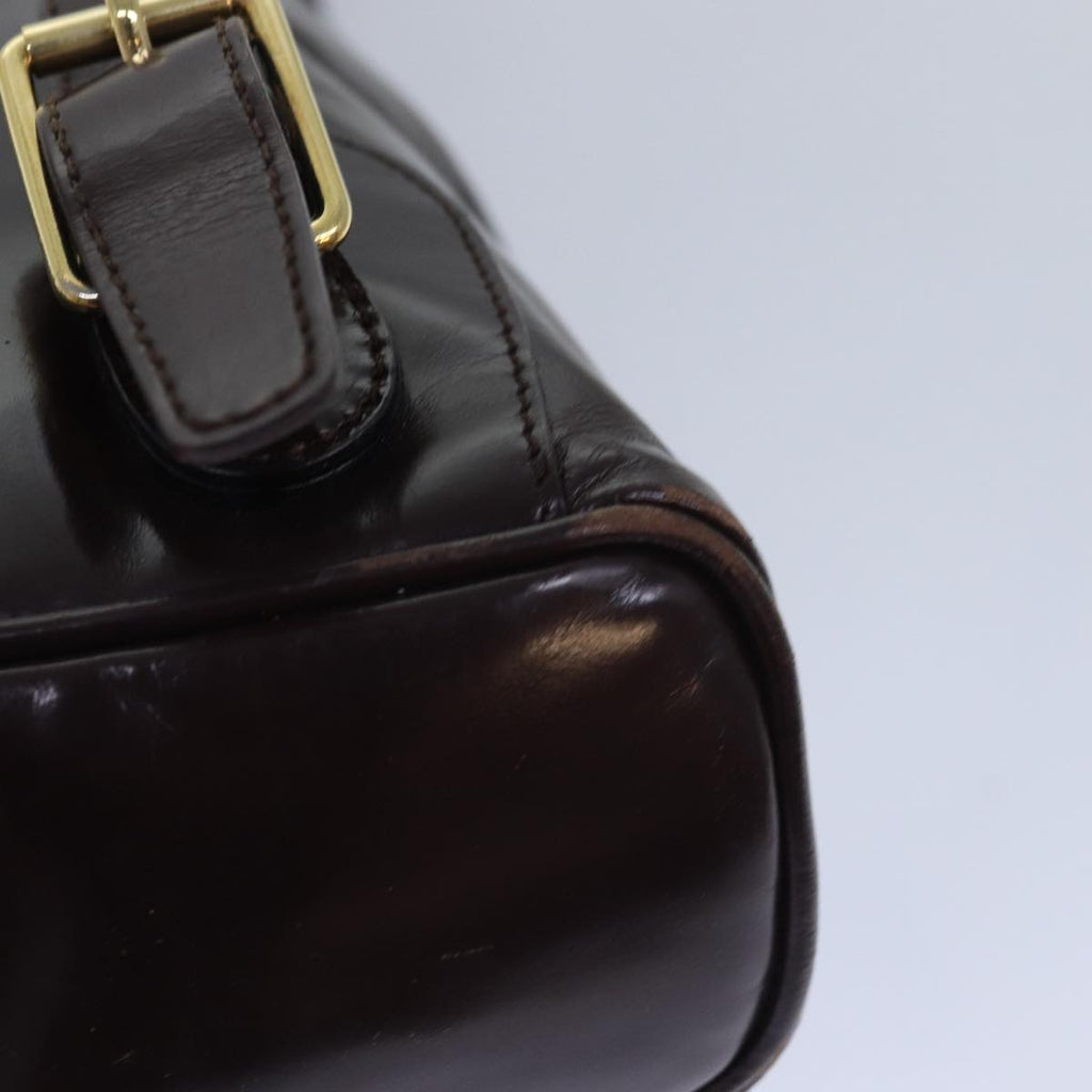 GUCCI Bamboo Shoulder Bag Leather Brown bs15496