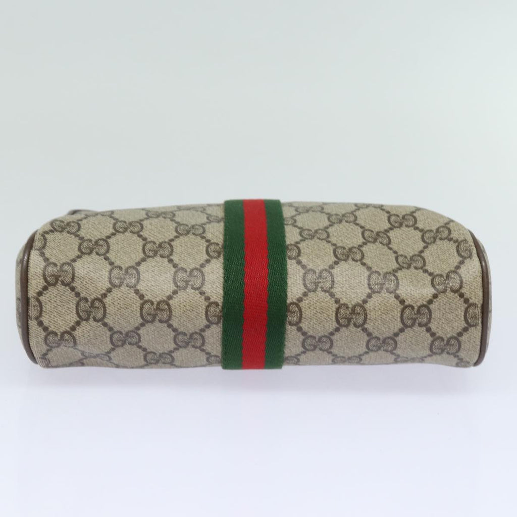 GUCCI GG Supreme Web Sherry Line Clutch Bag PVC Beige 89 01 012 bs15510