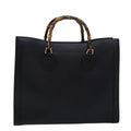GUCCI Bamboo Hand Bag Leather Black 002 1186 0250 bs15616