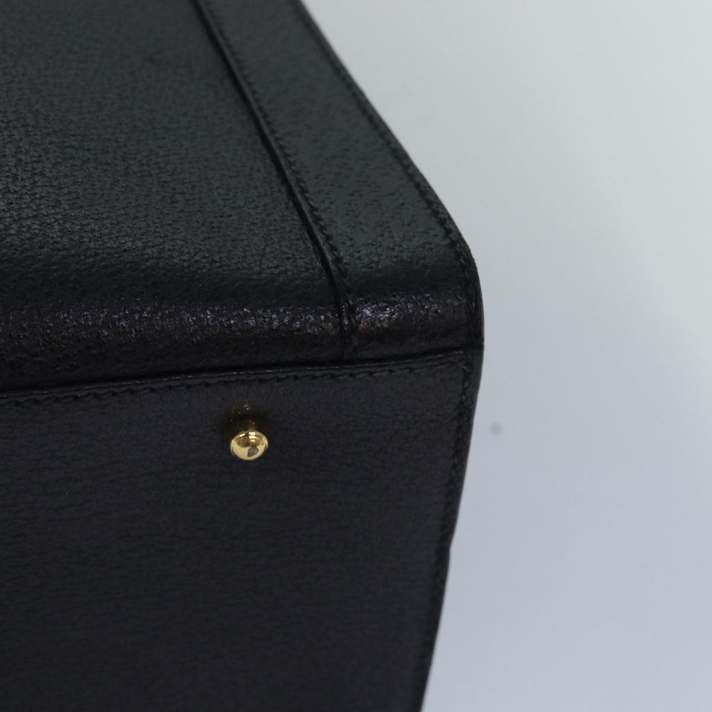 GUCCI Bamboo Hand Bag Leather Black 002 1186 0250 bs15616