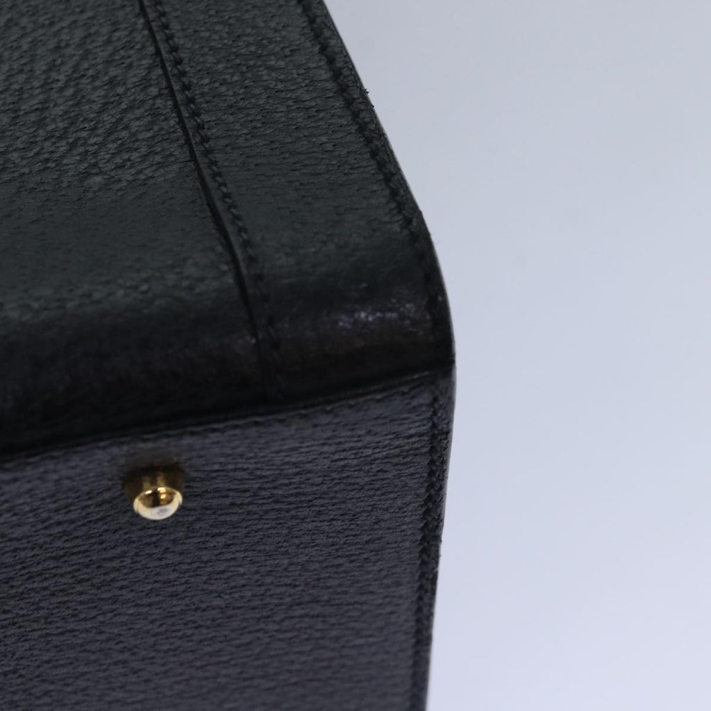 GUCCI Bamboo Hand Bag Leather Black 002 1186 0250 bs15616