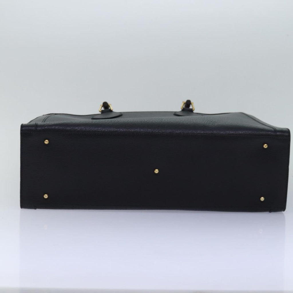 GUCCI Bamboo Hand Bag Leather Black 002 1186 0250 bs15616