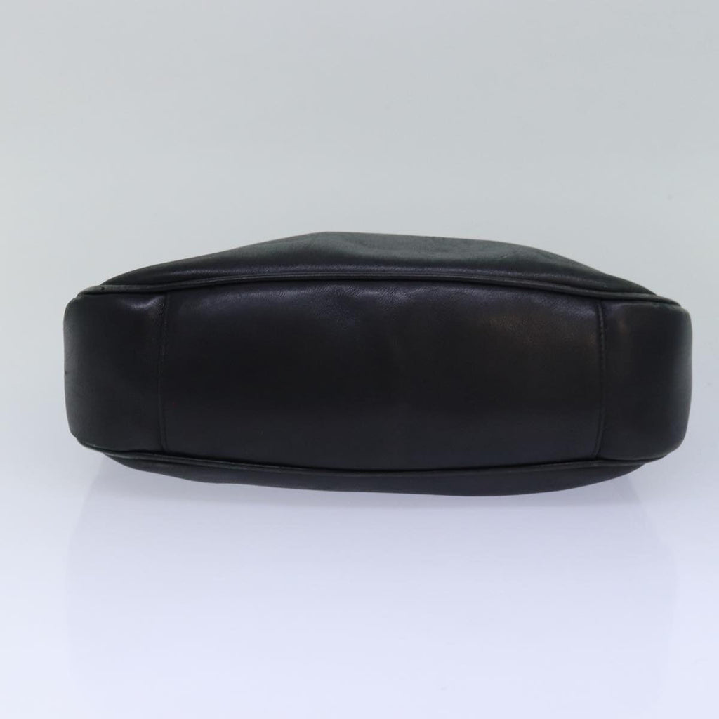 GUCCI Bamboo Hand Bag Leather Black 001 1638 bs15617