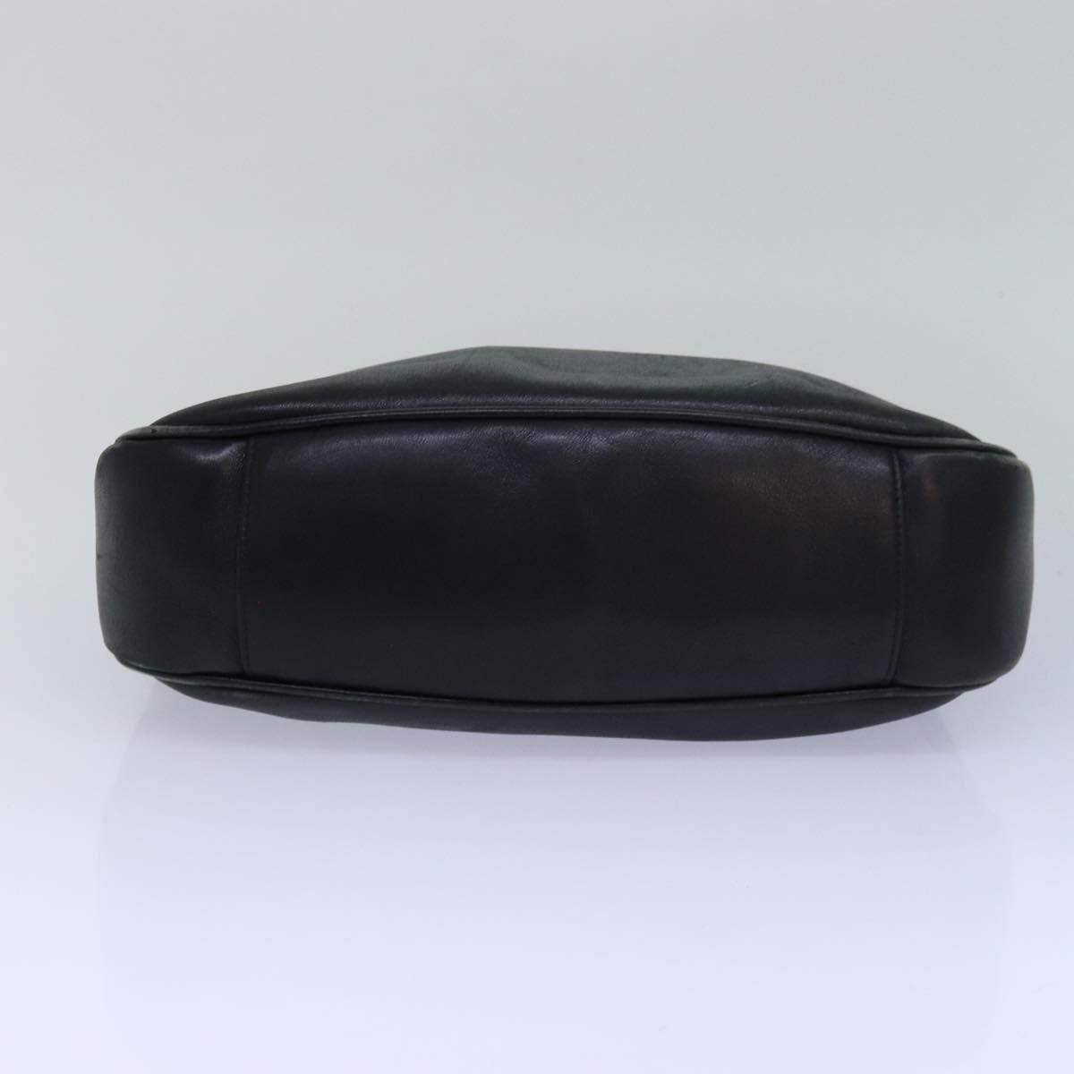 GUCCI Bamboo Hand Bag Leather Black 001 1638 bs15617