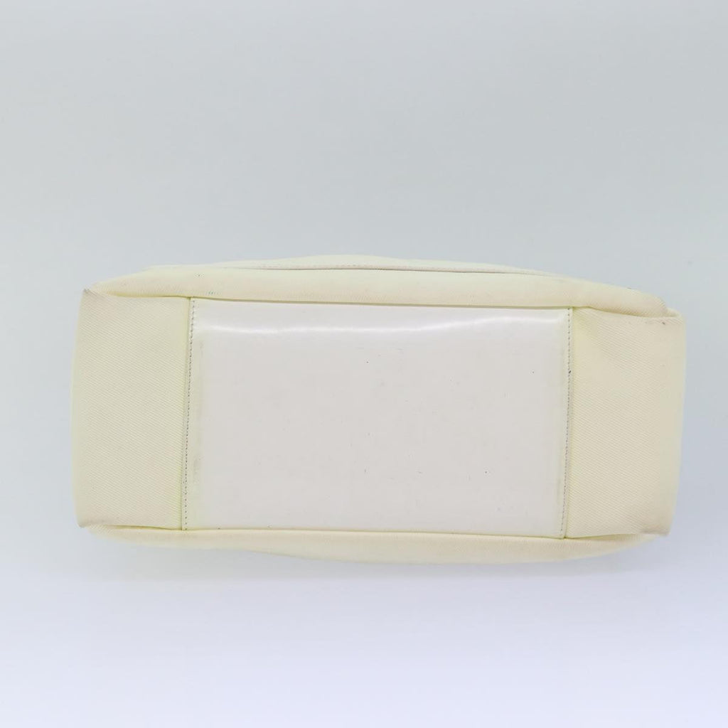 GUCCI Bamboo Shoulder Bag Nylon 2way White bs15618