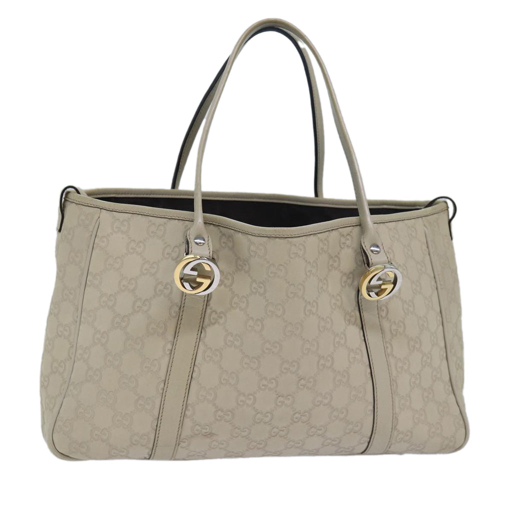 GUCCI GG Canvas GG Twins Guccissima Tote Bag White bs15619