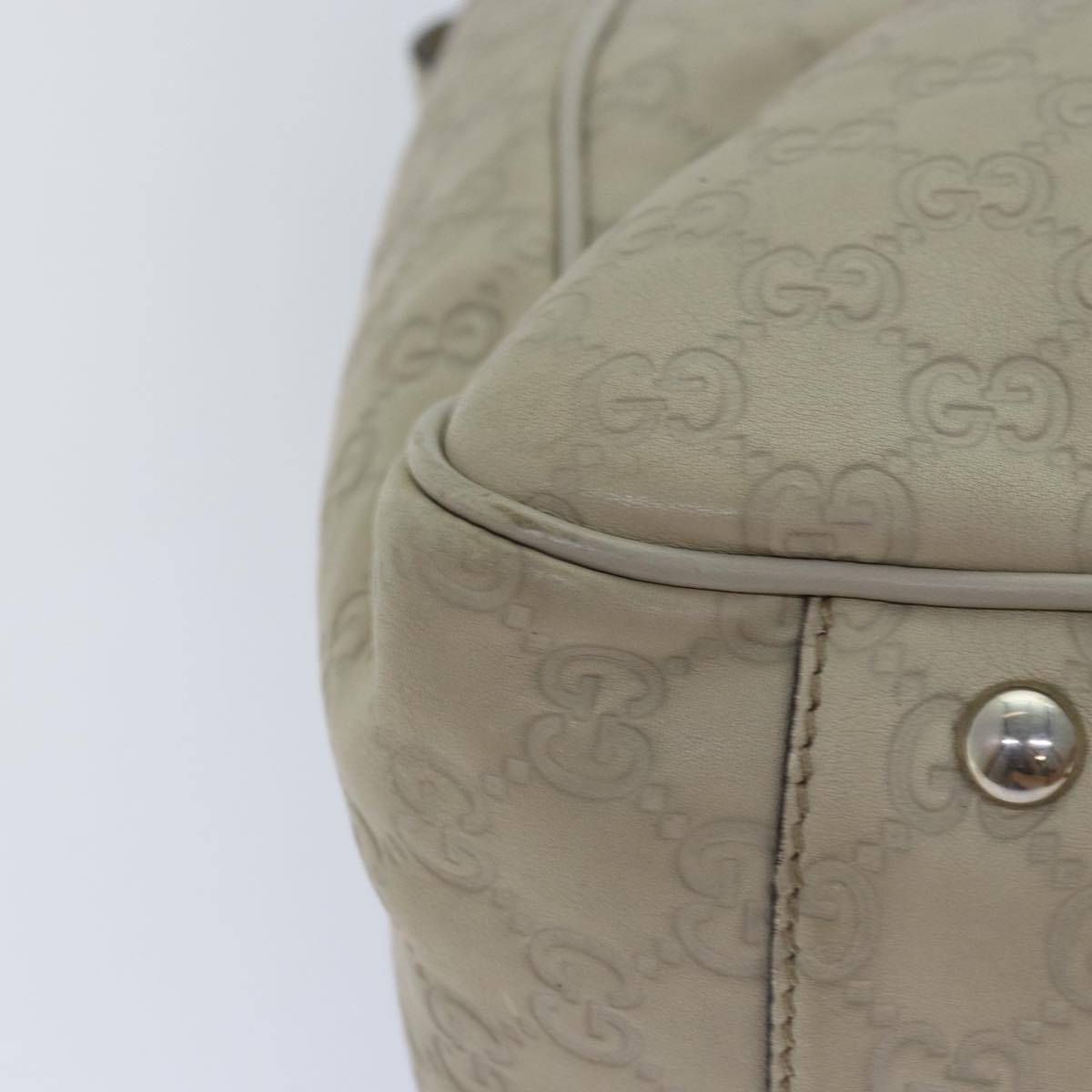 GUCCI GG Canvas GG Twins Guccissima Tote Bag White bs15619