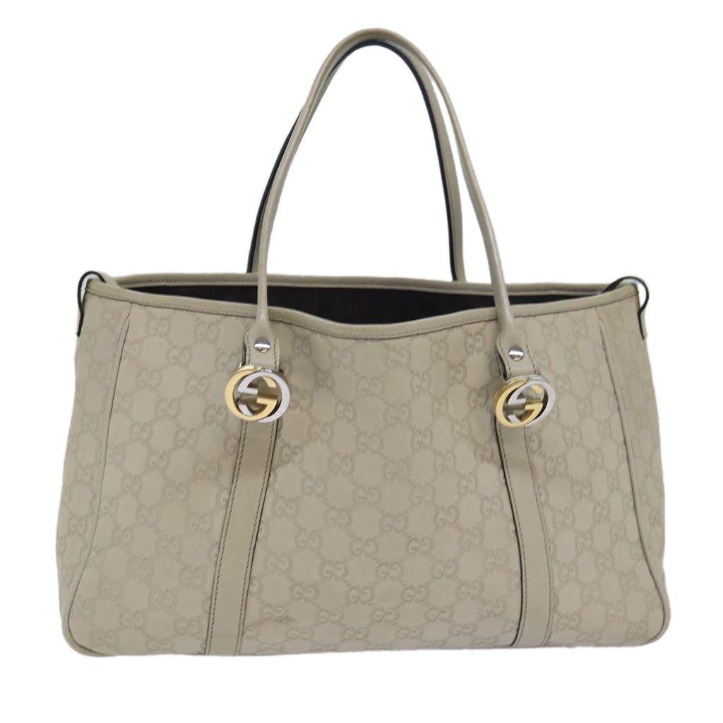 GUCCI GG Canvas GG Twins Guccissima Tote Bag White bs15619