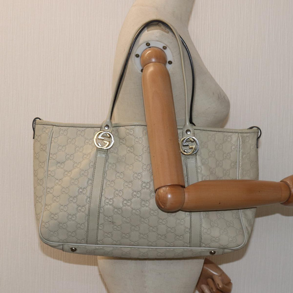 GUCCI GG Canvas GG Twins Guccissima Tote Bag White bs15619