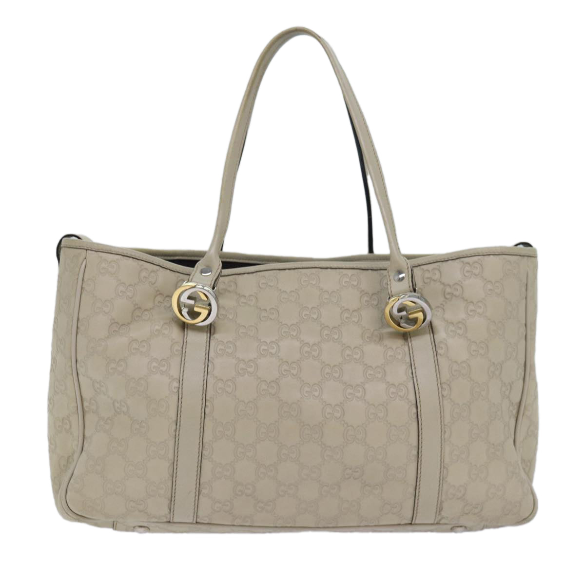 GUCCI GG Canvas GG Twins Guccissima Tote Bag White bs15619