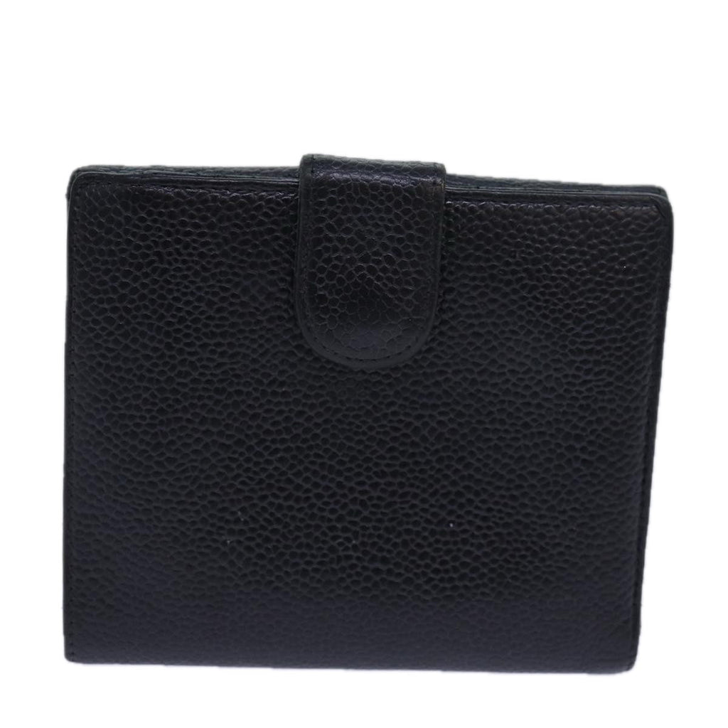 CHANEL COCO Mark Wallet Caviar Skin Black CC bs15652