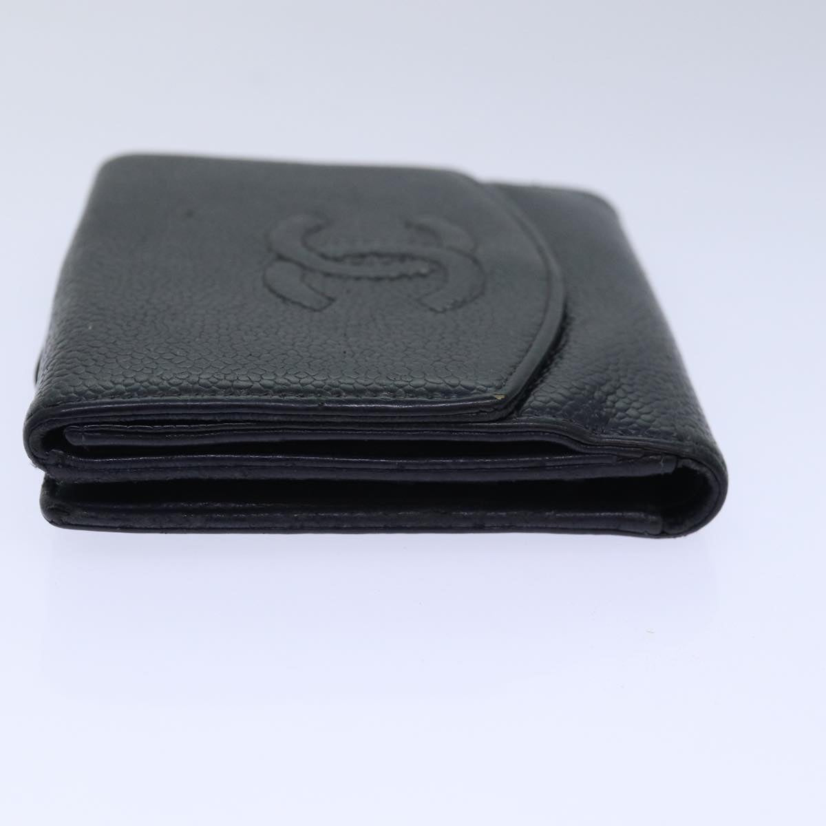 CHANEL COCO Mark Wallet Caviar Skin Black CC bs15652