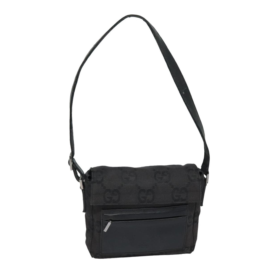GUCCI GG Canvas Shoulder Bag Black bs15660