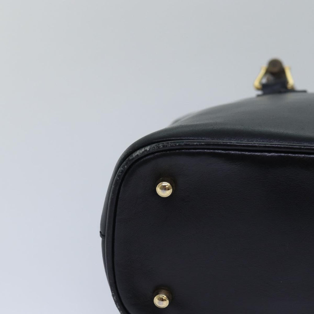 GUCCI Bamboo Hand Bag Leather Black 000 122 0290 bs15679
