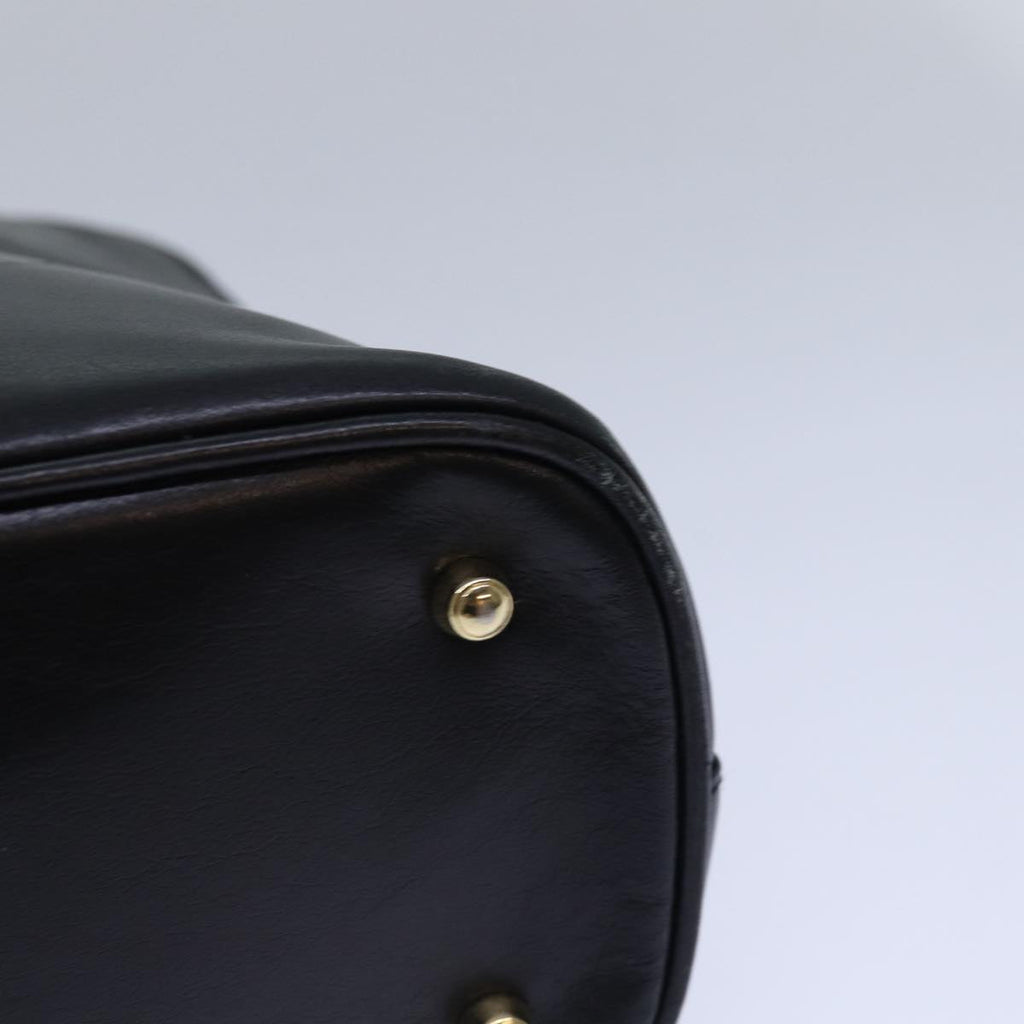 GUCCI Bamboo Hand Bag Leather Black 000 122 0290 bs15679
