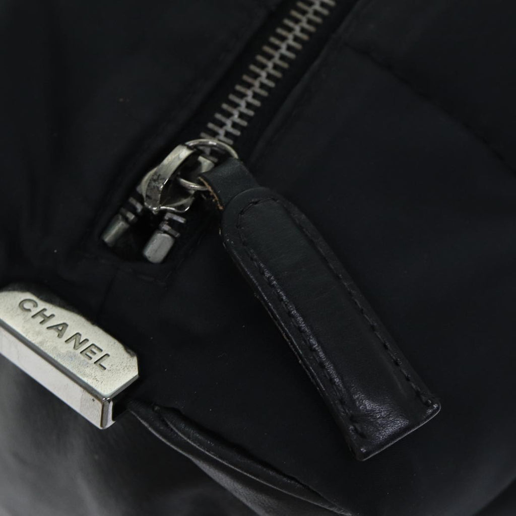 CHANEL Choco Bar Hand Bag Enamel Black CC bs15702