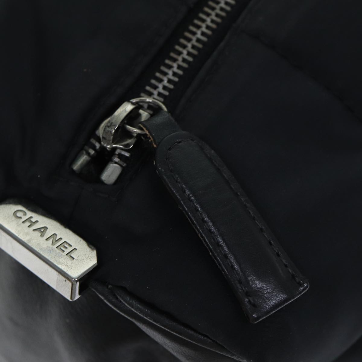 CHANEL Choco Bar Hand Bag Enamel Black CC bs15702