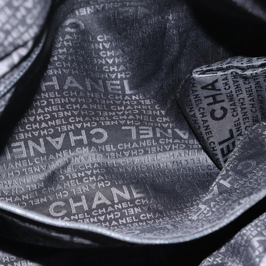 CHANEL Choco Bar Hand Bag Enamel Black CC bs15702