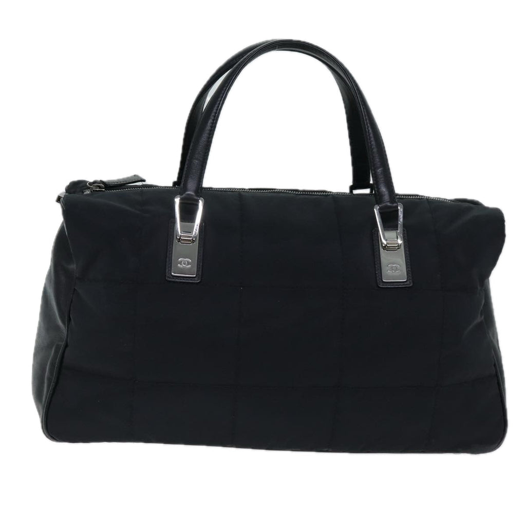 CHANEL Choco Bar Hand Bag Enamel Black CC bs15702