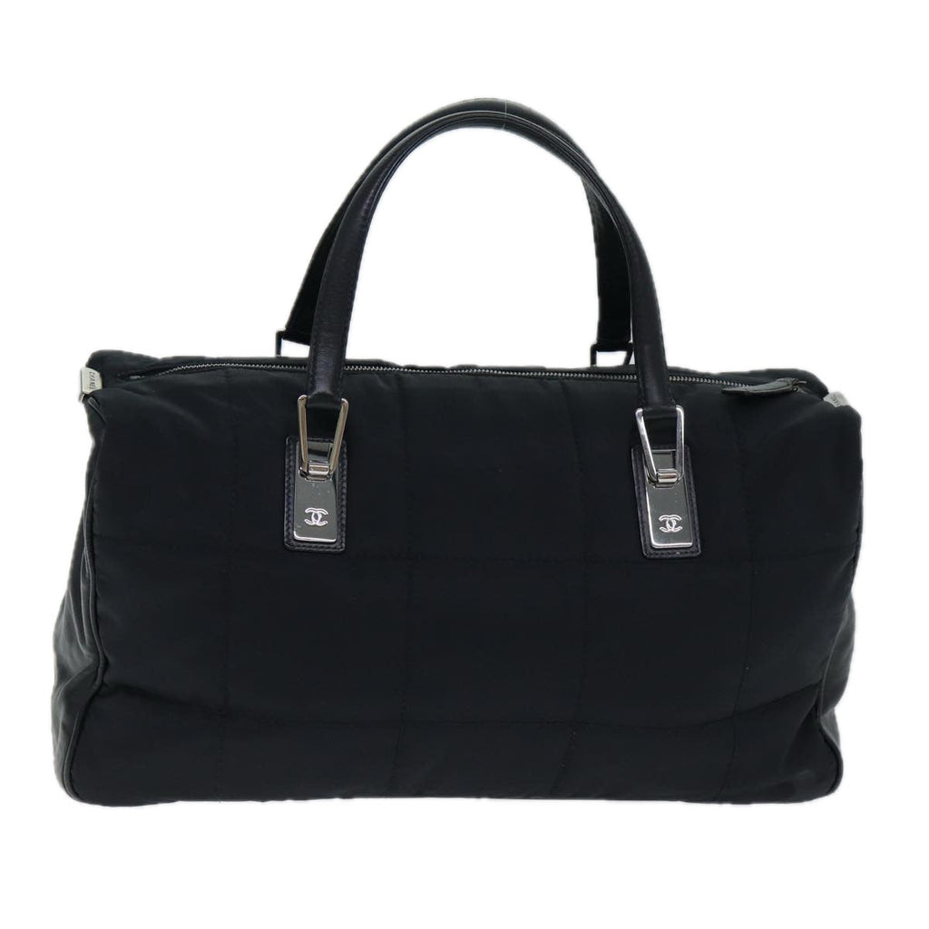 CHANEL Choco Bar Hand Bag Enamel Black CC bs15702