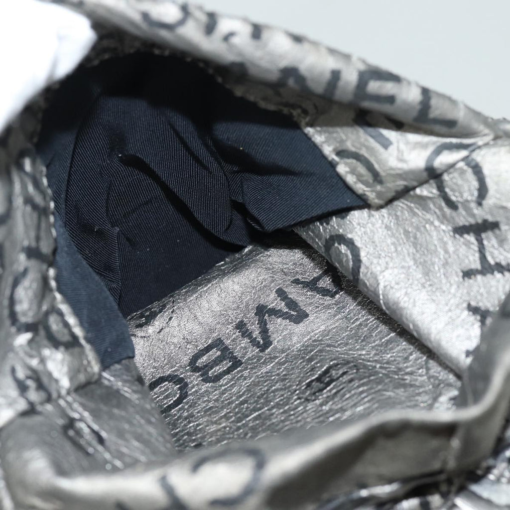CHANEL Unlimited Hand Bag Nylon Silver CC bs15705