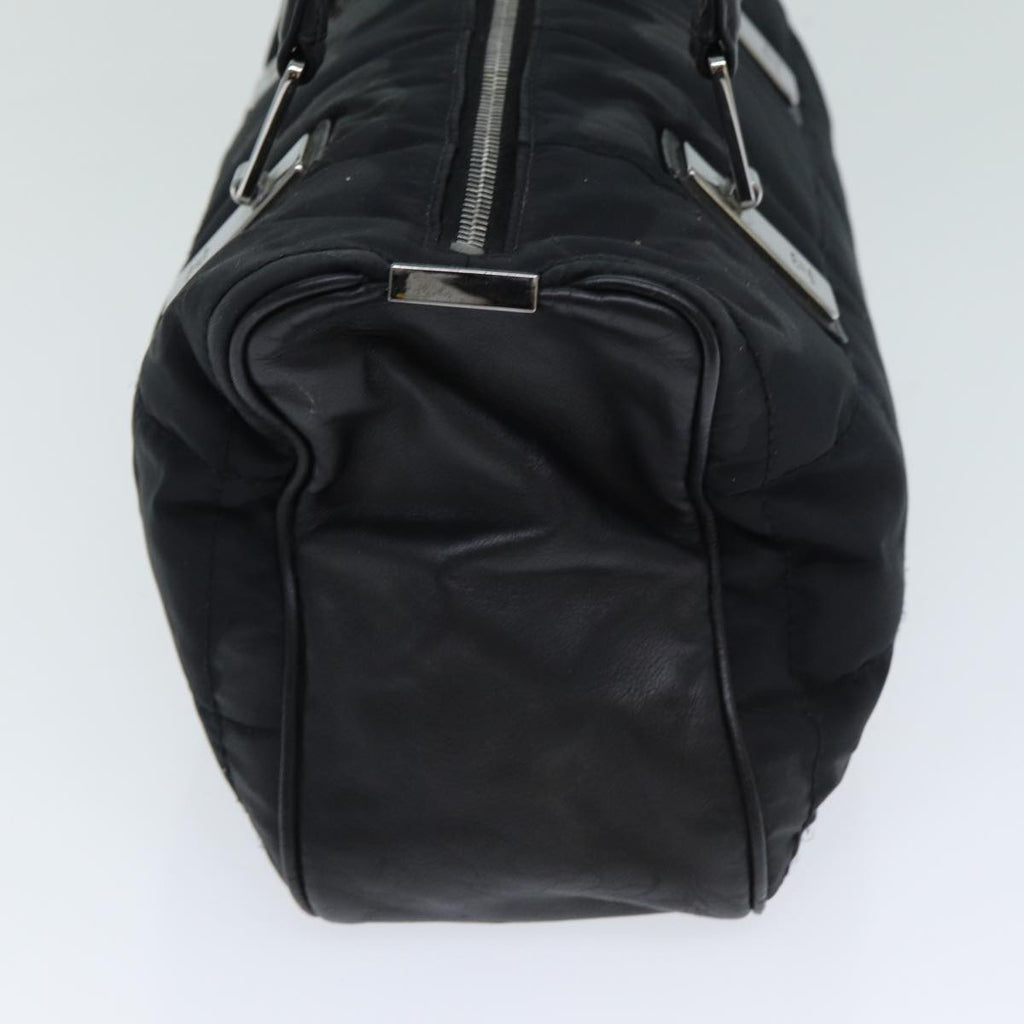 CHANEL Choco Bar Hand Bag Nylon Black CC bs15707