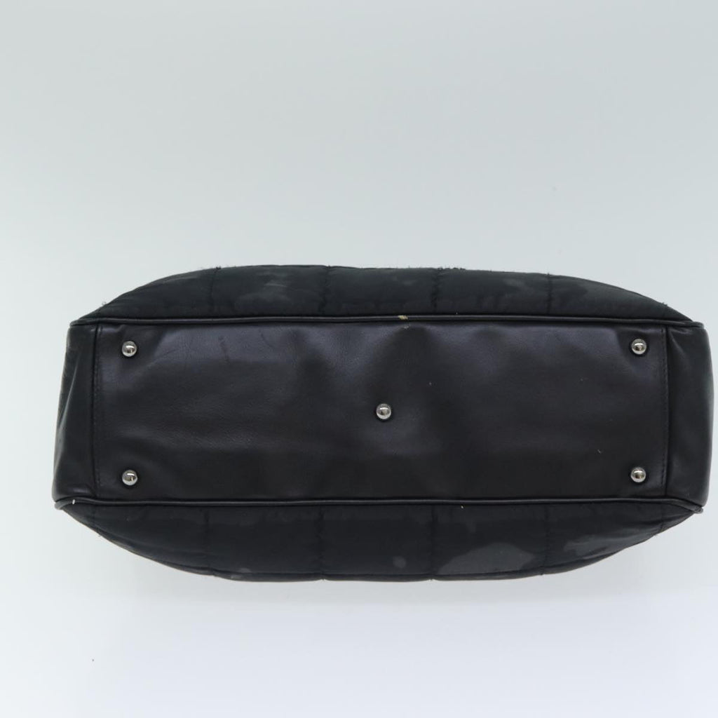 CHANEL Choco Bar Hand Bag Nylon Black CC bs15707