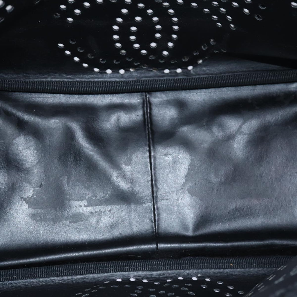 CHANEL Chain Triple Coco Tote Bag Enamel Black CC bs15708